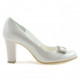 Women stylish, elegant shoes 1245 patent beige pearl