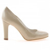 Women stylish, elegant shoes 1243 patent beige