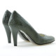 Women stylish, elegant shoes 1234 croco green