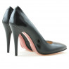Women stylish, elegant shoes 1241 patent black satinat