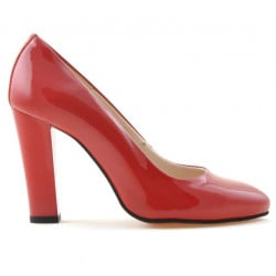 Women stylish, elegant shoes 1214 patent red
