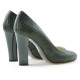 Women stylish, elegant shoes 1214 croco green