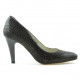 Women stylish, elegant shoes 1234 croco brown