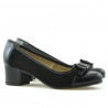 Pantofi casual / eleganti dama 636 lac negru combinat