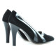 Pantofi eleganti dama 1208 negru antilopa combinat