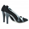 Women stylish, elegant shoes 1208 black antilopa combined