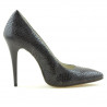 Women stylish, elegant shoes 1241 croco purple