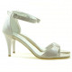 Women sandals 1238-1 patent beige pearl