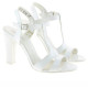 Women sandals 1239 patent white